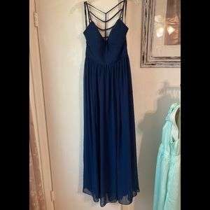 Bisou Bisou Michelle Bonbot Sleeveless Long Sheer Evening Dress Sz 6
